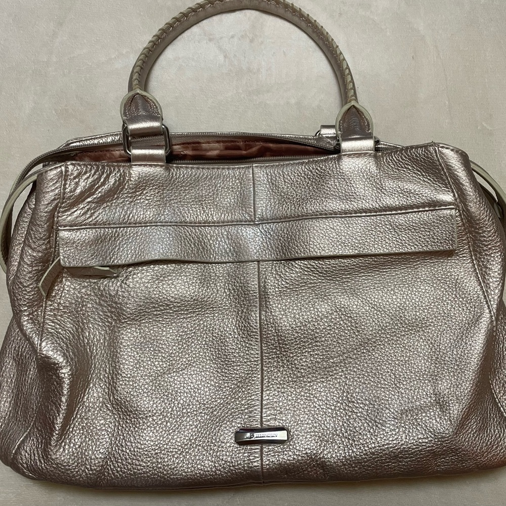 B-MAKOWSKY Shoulders bag Metallic light gold- used minor scratch front